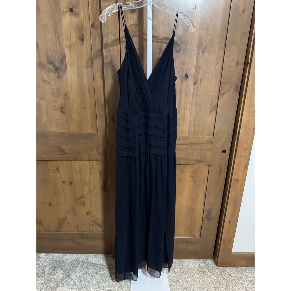 NWT Haute Hippie 100% silk maxi dress, Navy, spaghetti strap Size Medium